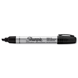 Sharpie Metal Permanent Marker Small Chisel Tip 4.0mm Line Black Ref S0945770 [Pack 12]