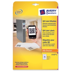 Avery Blockout QR Product Label 14 per Sheet 80x35mm Rectangular White Ref L7122-25 [350 labels]