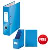 Leitz WOW Lever Arch File A4 Blue [FREE Magazine File and - 48710X-XX