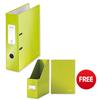 Leitz WOW Lever Arch File A4 Green [FREE Magazine File - 48765X-XX