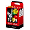 Lexmark No. 17 and No. 27 Inkjet Cartridge Page [Pack 2] - 80D2952