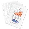 Elba Standard Clear Multipunched Pocket White [Pack 100] - 203408