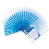 Elba Glass Clear Multipunched Pocket Blue Strip [Pack 100] - 202308
