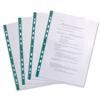 Elba Glass Clear Multipunched Pocket Green Strip [Pack 100] - 202908