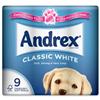 Andrex Toilet Rolls 2-ply Classic White [Pack 9] - VKC4970125