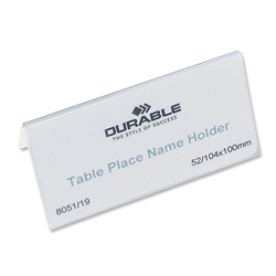 Durable Table Place Name Holder 52x100mm Ref 8051 [Pack 25]