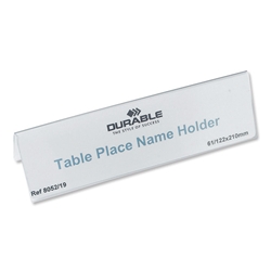 Durable Table Place Name Holder 61x210mm Ref 8052 [Pack 25]