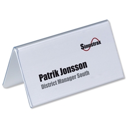 Durable Inserts for Duraprint Table Place Name Holder 52x100mm Ref 1458 [Pack 40]