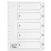 5 Star Index 150gsm Card with Clear Mylar Tabs 1-5 A4 White - 496726