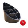 Avery DTR Eco Pen Pot 10 Compartments Leaf Design Black - DR450BLK-XX