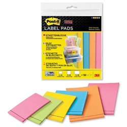 Post-It Super Sticky Label Pads 47.6x73mm 73x73  77x117mm Assorted Ref 2900M6EU [150 Labels]
