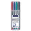 Staedtler Lumocolour Marker Pen Assorted [Pack 4] - 315WP4