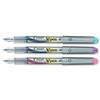 Pilot V4W Fountain Pen Disposable Silver Barrel Iridium Nib Pink Violet Turquoise Ref 633300320 [Pack 3]