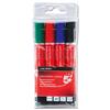 5 Star Permanent Assorted Marker Pen 2mm Line [Pack 4] - 500941