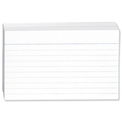 5 Star Record Cards Ruled Both Sides 8x5in 203x127mm White [Pack 100]