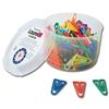 Laurel Paperclips Plastic Non-magnetising 25mm Assorted Colours Ref 126011399 [Pack 500]