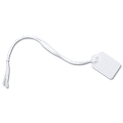 Merit Strung Tickets Durable 24x15mm White Ref TK7101 [Pack 1000]