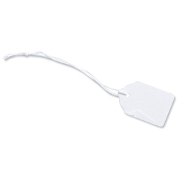 Merit Strung Tickets Durable 37x24mm White Ref TK7104 [Pack 1000]