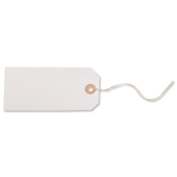 Merit White Strung Paper Tags 120x60mm [Pack 75]