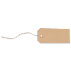 Merit Strung Paper Tags 96x48mm Buff Ref TG8072 [Pack 1000]