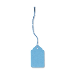 Merit Strung Tickets Durable 48x30mm Blue Ref TK7016 [Pack 125]