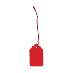 Merit Strung Tickets Durable 48x30mm Red Ref TK7013 [Pack 125]