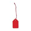 Ticket Labels Strung Durable 48x30mm Red [Pack 125]