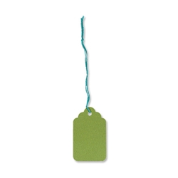 Merit Strung Tickets Durable 48x30mm Green Ref TK7015 [Pack 125]