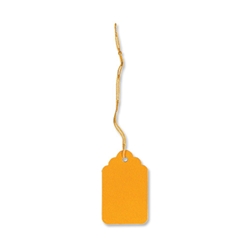 Merit Strung Tickets Durable 48x30mm Yellow Ref TK7014 [Pack 125]