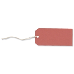 Merit Strung Paper Tags Bulk Boxes Red [Pack 1000]