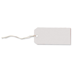 Merit Strung Paper Tags Bulk Boxes White [Pack 1000]