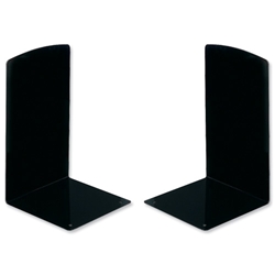 Steelmaster Bookends Heavy-duty Metal Black Ref MMF241009104 [Pack 2]