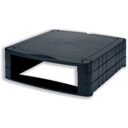 Compucessory Monitor Screen Riser 34-100mm Storage Stackable 15kg Load H100m Black Ref CCS25303/5