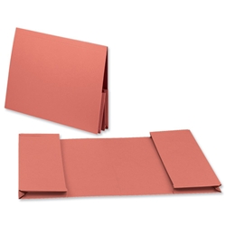 Guildhall Legal Wallet Double Pocket Manilla 315gsm 2x35mm Foolscap Orange Ref 214-ORGZ [Pack 25]