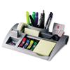 Desktop Organiser Pen Pot Weighted Base Silver