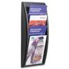 Literature Holder Wall-mount 4 x A4 Pockets W290xD95xH650mm Black