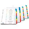 Elba Dividers Europunched 1-12 with Coloured Tabs A4 White - 100204616