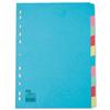 Elba Card Dividers Europunched 10-Part A4 Assorted - 400007246