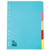 Elba Card Dividers Europunched 5-Part A4 Plus Extra Wide Assorted Ref 100080809  - Price Offer