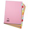 Elba Card Dividers Europunched 12-Part A4 Assorted - 400007436