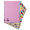 Elba Card Dividers Europunched 20-Part A4 Assorted - 400007438