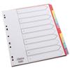 Elba Bright Card Dividers Europunched 10-Part A4 Assorted Ref 100204878  - Price Offer