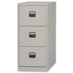 Trexus Filing Cabinet Steel Lockable 3-Drawer W470xD622xH1016mm Grey