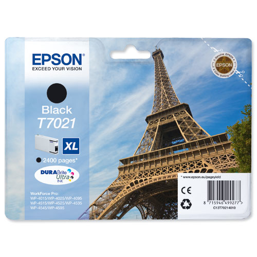 Inkjet Cartridges on Epson T7021 Inkjet Cartridge Eiffel Tower Xl High Capacity Page Life