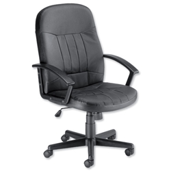 Trexus High Back Manager Office Armchair W500xD480xH465-580mm Backrest H620mm Leather