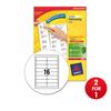 Avery Addressing Labels Laser 16 per Sheet White - L7162-100-XX