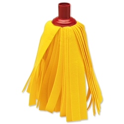 Addis Cloth Mop Head Refill Thick Absorbent Strands Red and Rainbow Ref 9588YEL
