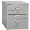 Bisley Multidrawer Cabinet Non-locking 5-Drawer W279xD408xH325mm Goose Grey Ref 12/5