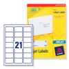 Avery Quick DRY Addressing Labels Inkjet 21 per Sheet 63.5x38.1mm White Ref J8160-250 [5250 Labels]