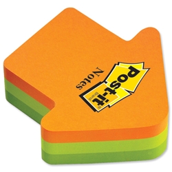 Post-it® Arrow Shaped Notes Pad of 225 Sheets Neon Orange and Green Ref 2007A